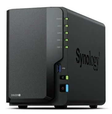 Synology DS225+ med två diskschakt